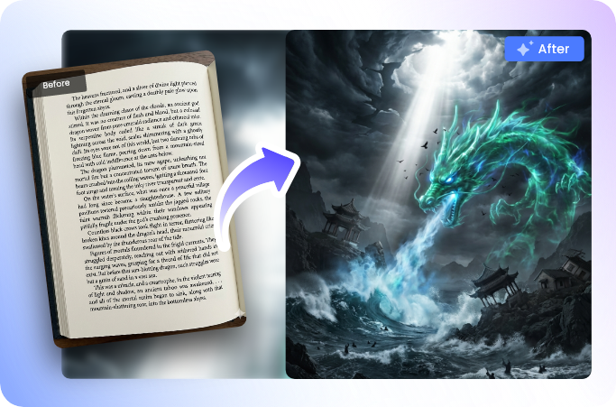 Disegna illustrazioni per storie e romanzi con AI