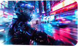 Esempio visual neon AI