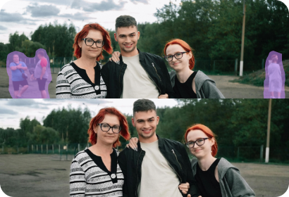 Eliminare persone da foto